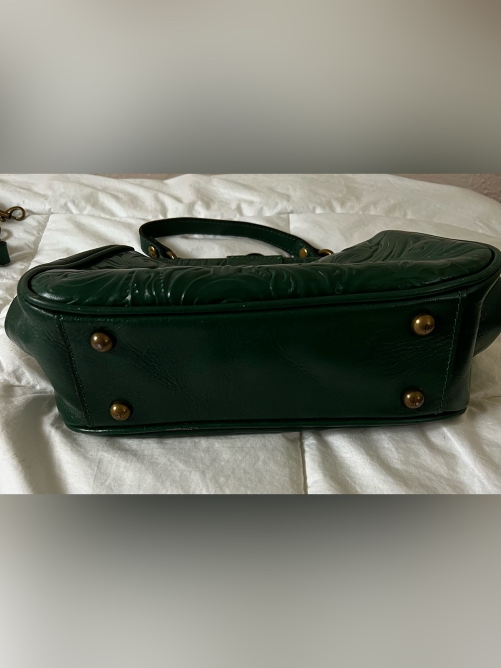 Patricia Nash Leather satchel with top handle and detachable crossbody - Picture 4 of 10